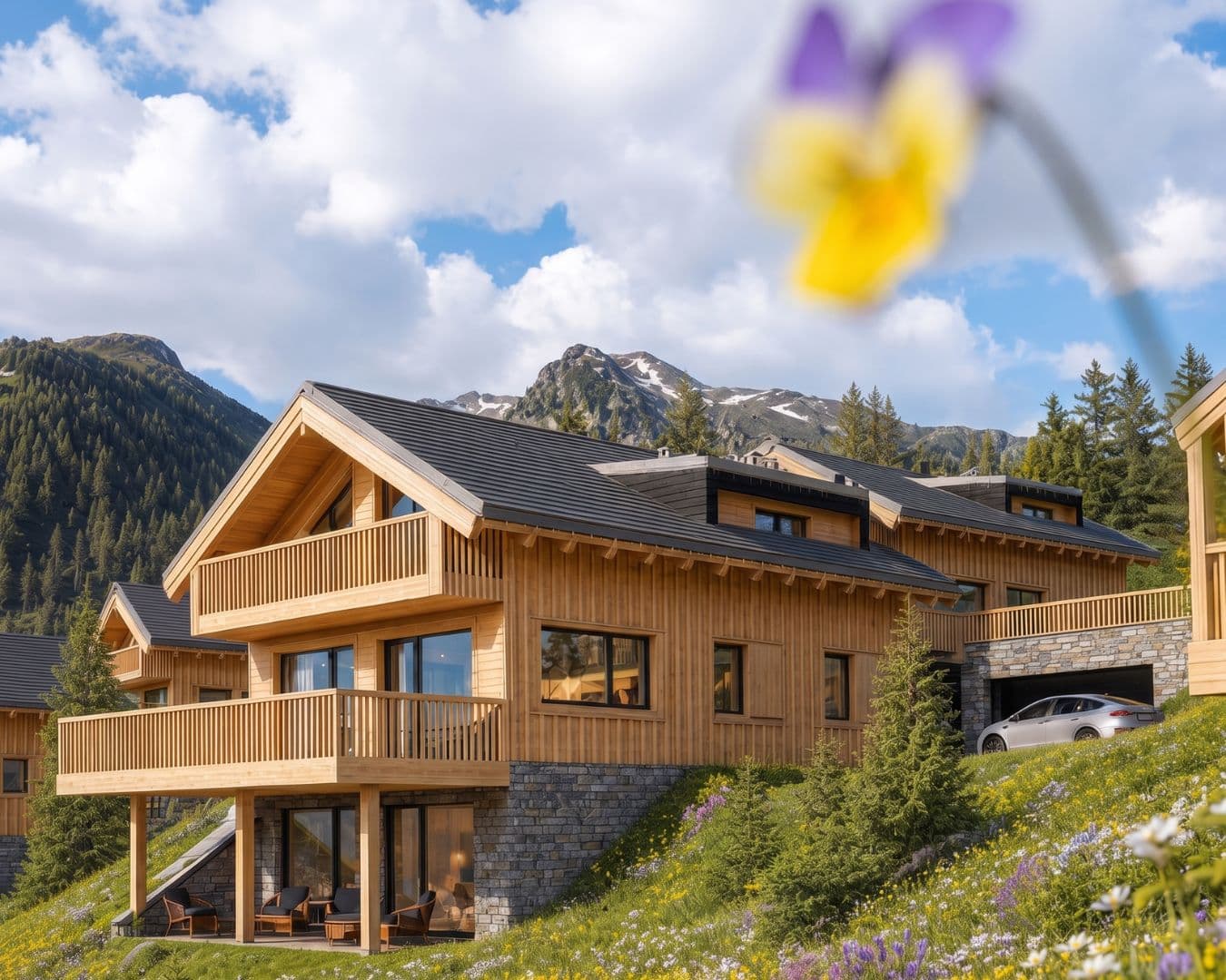 Chalet im Frühling