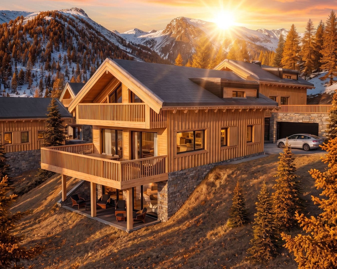 Chalet im Herbst