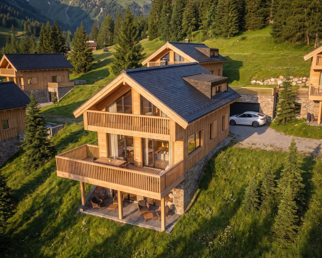 Chalet im Sommer